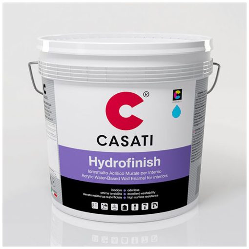 CASATI - Hydrofinish Lucido Bianco - FEHÉR - Mosható matt selyemfényű falfesték 5 L