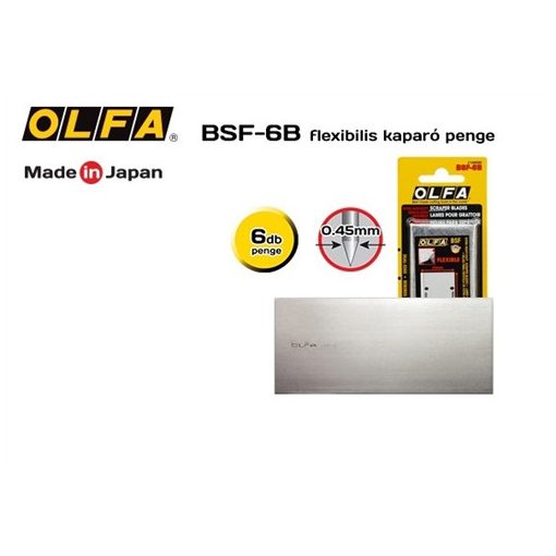 OLFA BSF-6B (XSR SERIES) Nyeles kaparó pótpenge (0,45mmx45mmx100mm) 6db/csom.