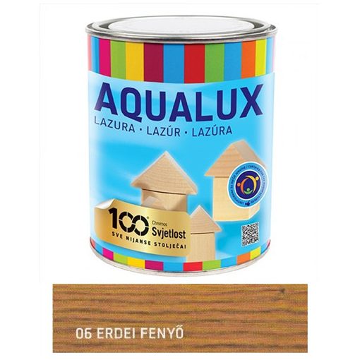 CHROMOS - AQUALUX Lazúr vízbázisú ( 06 - ERDEI FENYŐ ) 0,75L