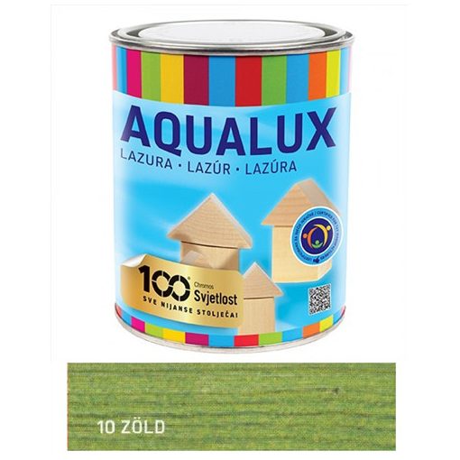 CHROMOS - AQUALUX Lazúr vízbázisú ( 10 - ZÖLD ) 0,75L