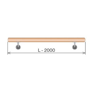   Korlát - Fali karfa garnitúra-natúr bükk,L2000mm - WB/M-2000