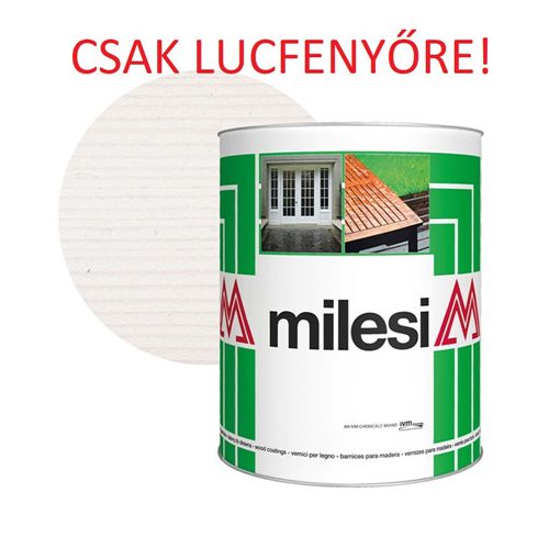 MILESI Kültéri Viaszos Vékonylazúr (RAL9010) 1L (CSAK LUCFENYŐRE!)